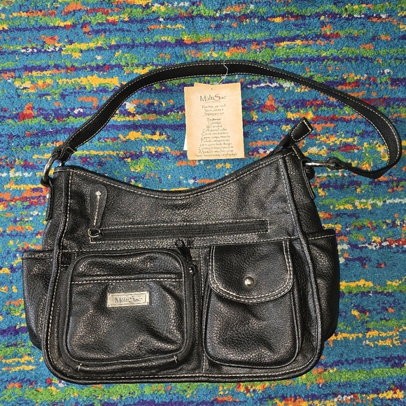 NWT MultiSac Black Shoulder Bag Purse - Picture 1 of 8